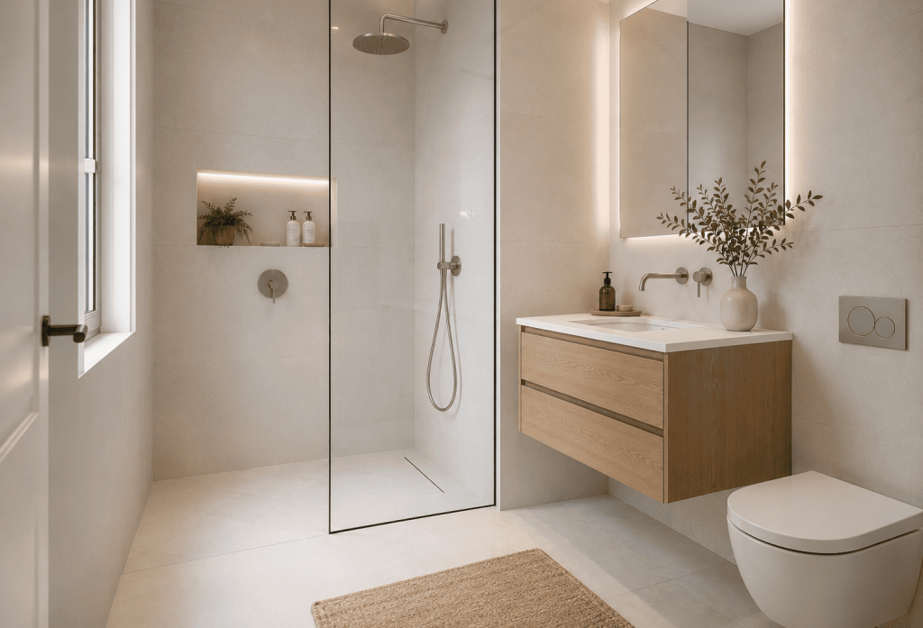 Badezimmer Fliesen Ideen für kleine Räume