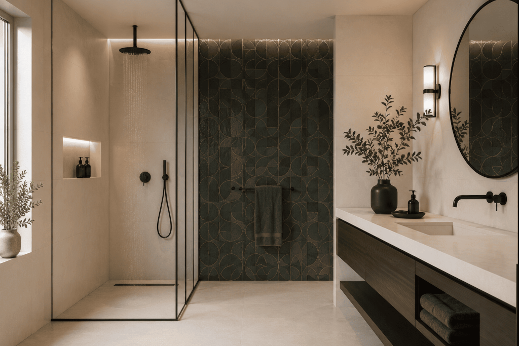 Statement-Wand mit Muster oder Farbe