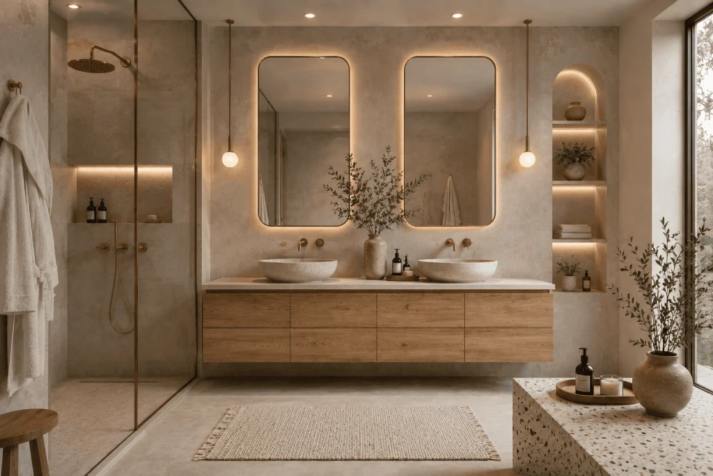 Badezimmer Deko Ideen modern: So gestaltest du dein Bad stilvoll und zeitlos 4 Farben & Materialien für moderne Badezimmer Deko Ideen