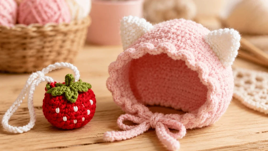 How to Crochet a Cute Cat Amigurumi & Strawberry Purse 4 Clothing & Accessories