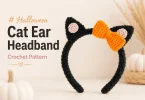 Halloween Cat Ear Headband Crochet Pattern