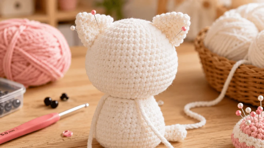 How to Crochet a Cute Cat Amigurumi & Strawberry Purse 5 Step-by-Step Assembly