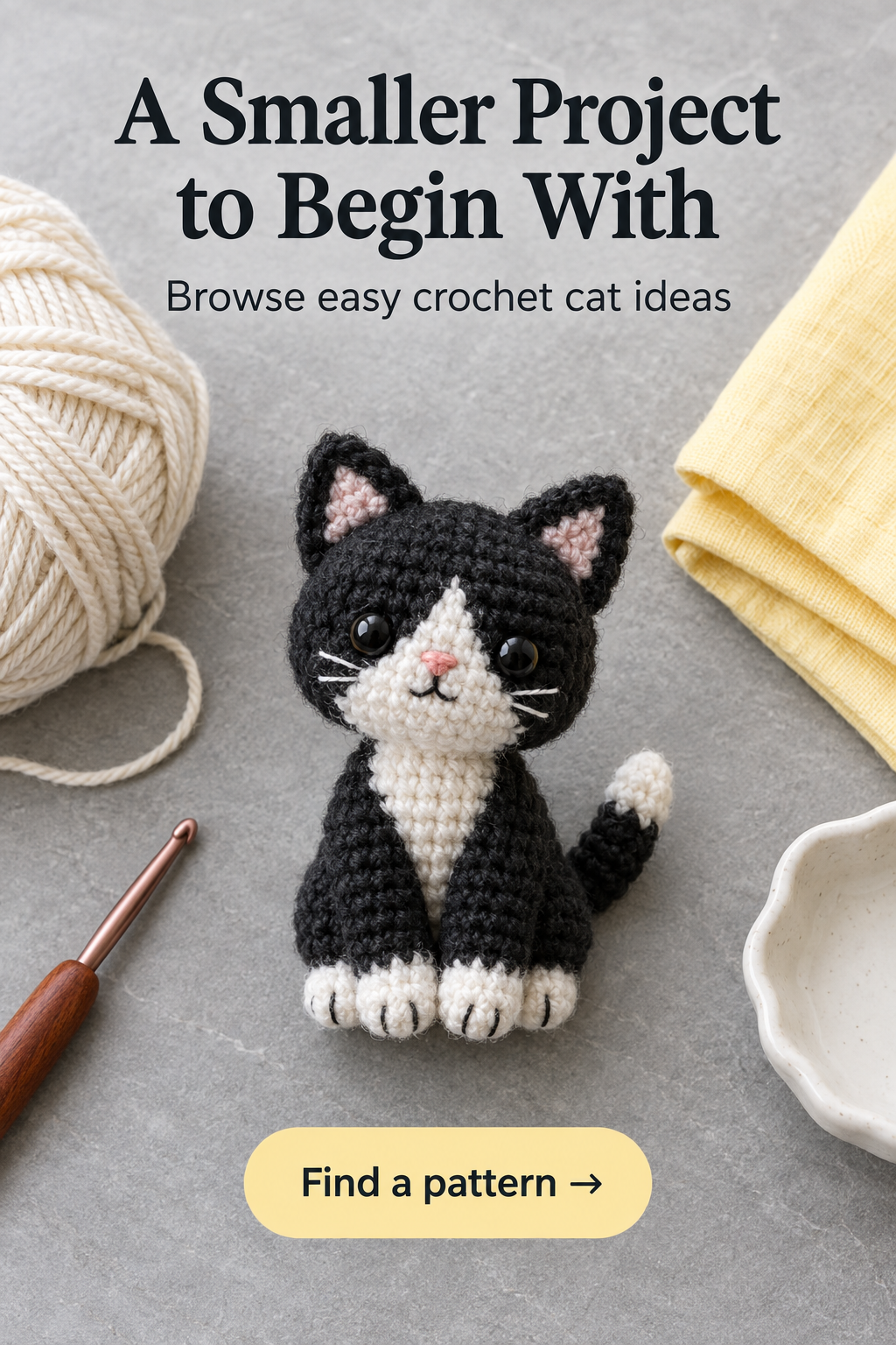 10 Easy Crochet Cat Pattern for Beginners: Find Your First Make 5 A small crochet cat pattern idea for a manageable beginner project