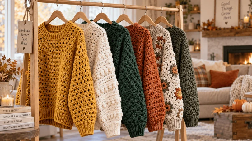 Crochet Sweater Pattern: Easy & Free Cable Knit Style