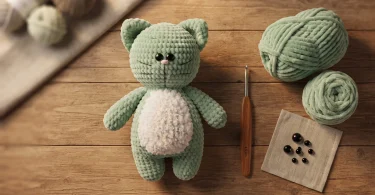 Free Plush Green Cat Crochet Pattern