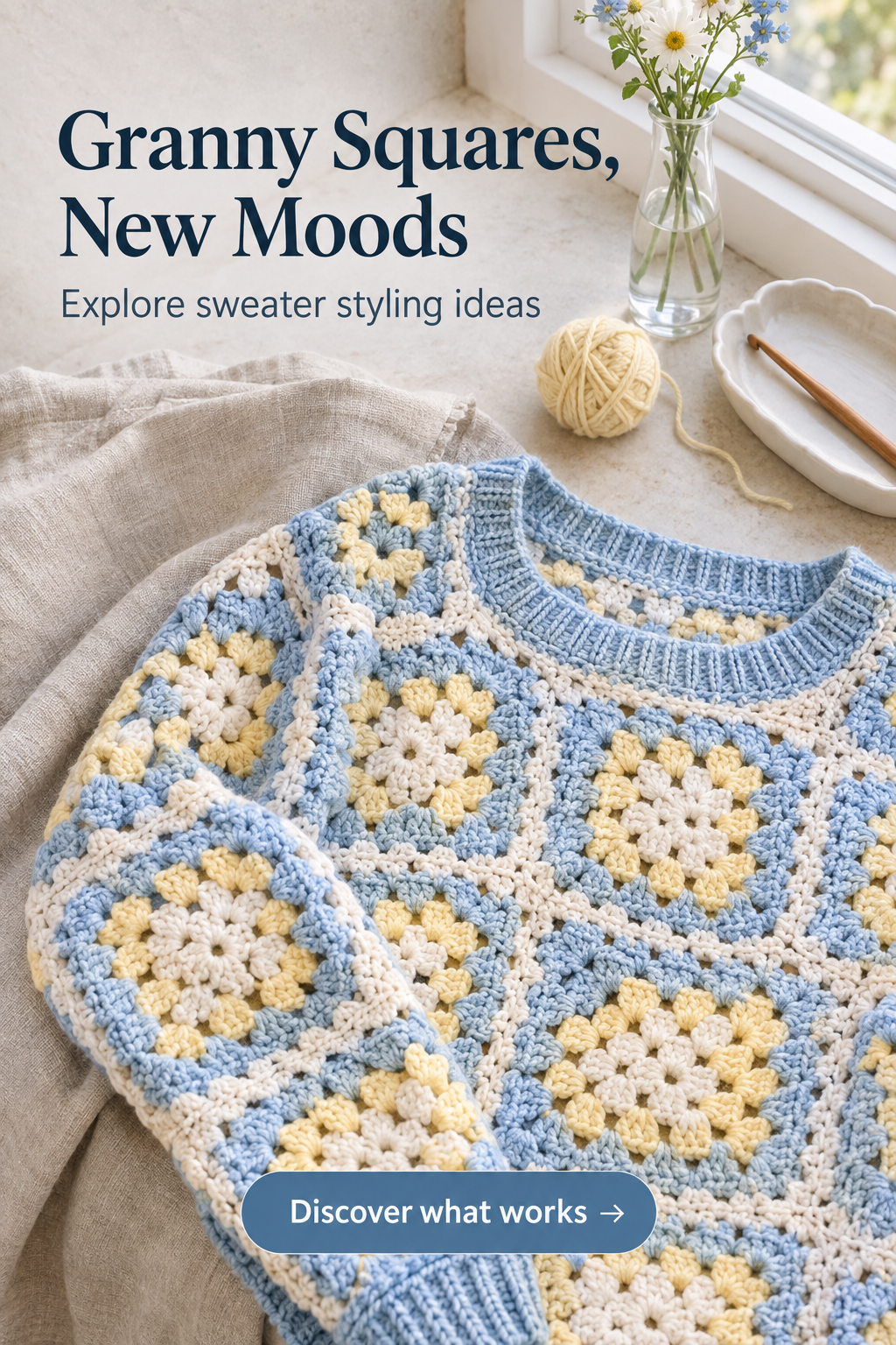Granny Square Crochet Sweater: Styles, Colors, and Design Tips 9 Season-ready granny square sweater inspiration for layering and styling