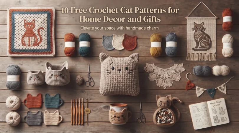 10 Free Crochet Cat Patterns for Home Decor and Gifts