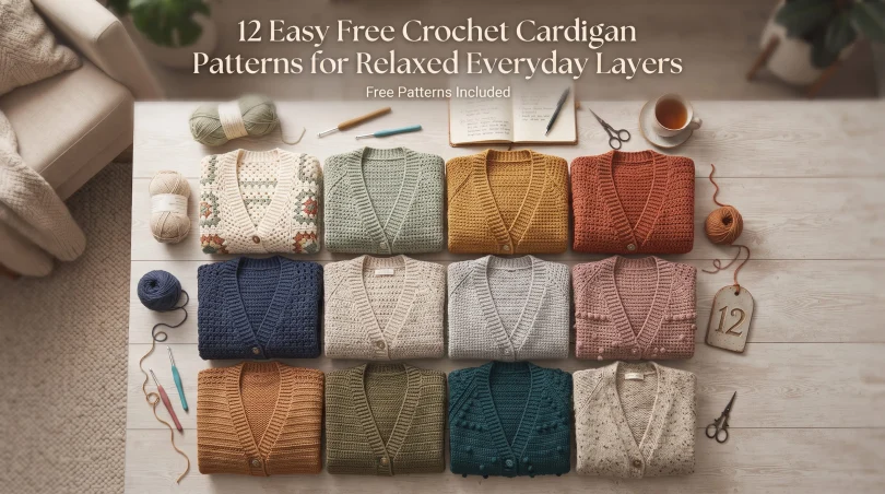 12 Easy Free Crochet Cardigan Patterns for Relaxed Everyday Layers