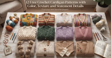 12 Free Crochet Cardigan Patterns with Color, Texture and Statement Details