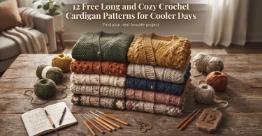 12 Free Long and Cozy Crochet Cardigan Patterns for Cooler Days
