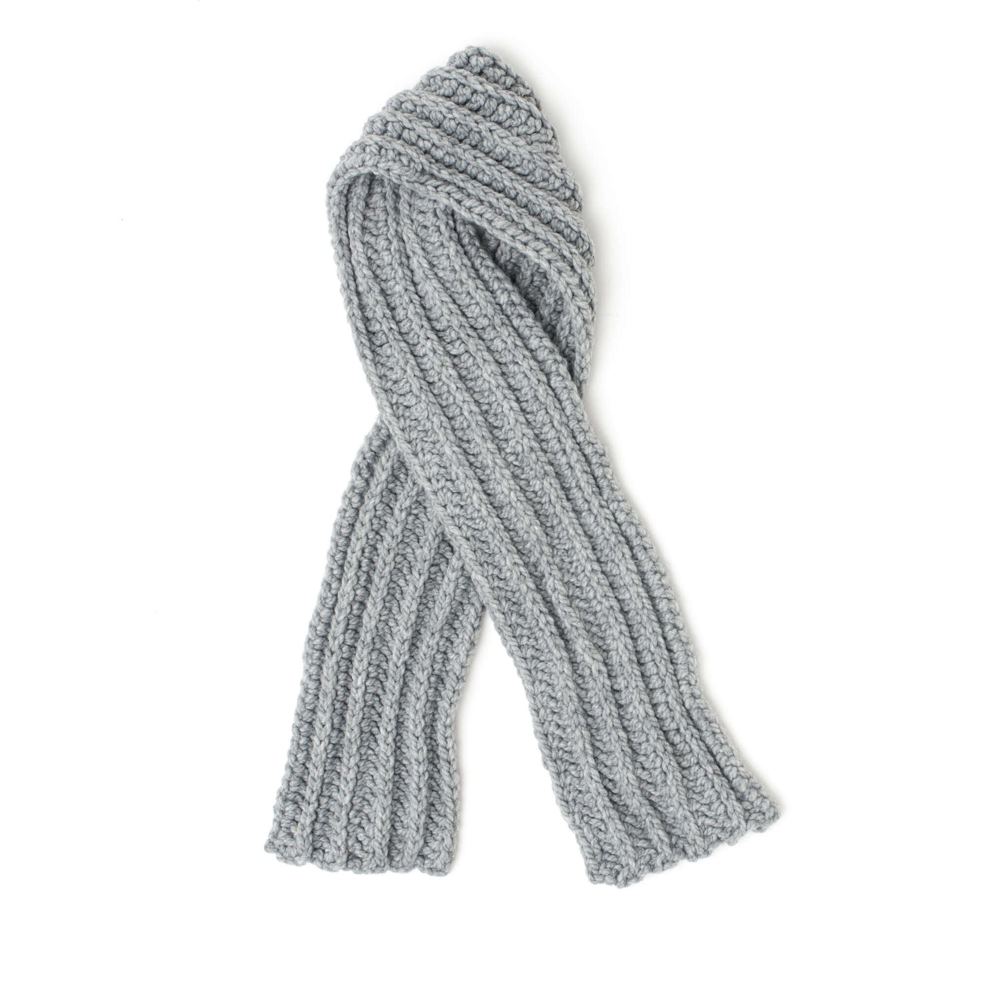 Bernat Crochet Cool Day Scarf shown in the original Yarnspirations pattern photograph