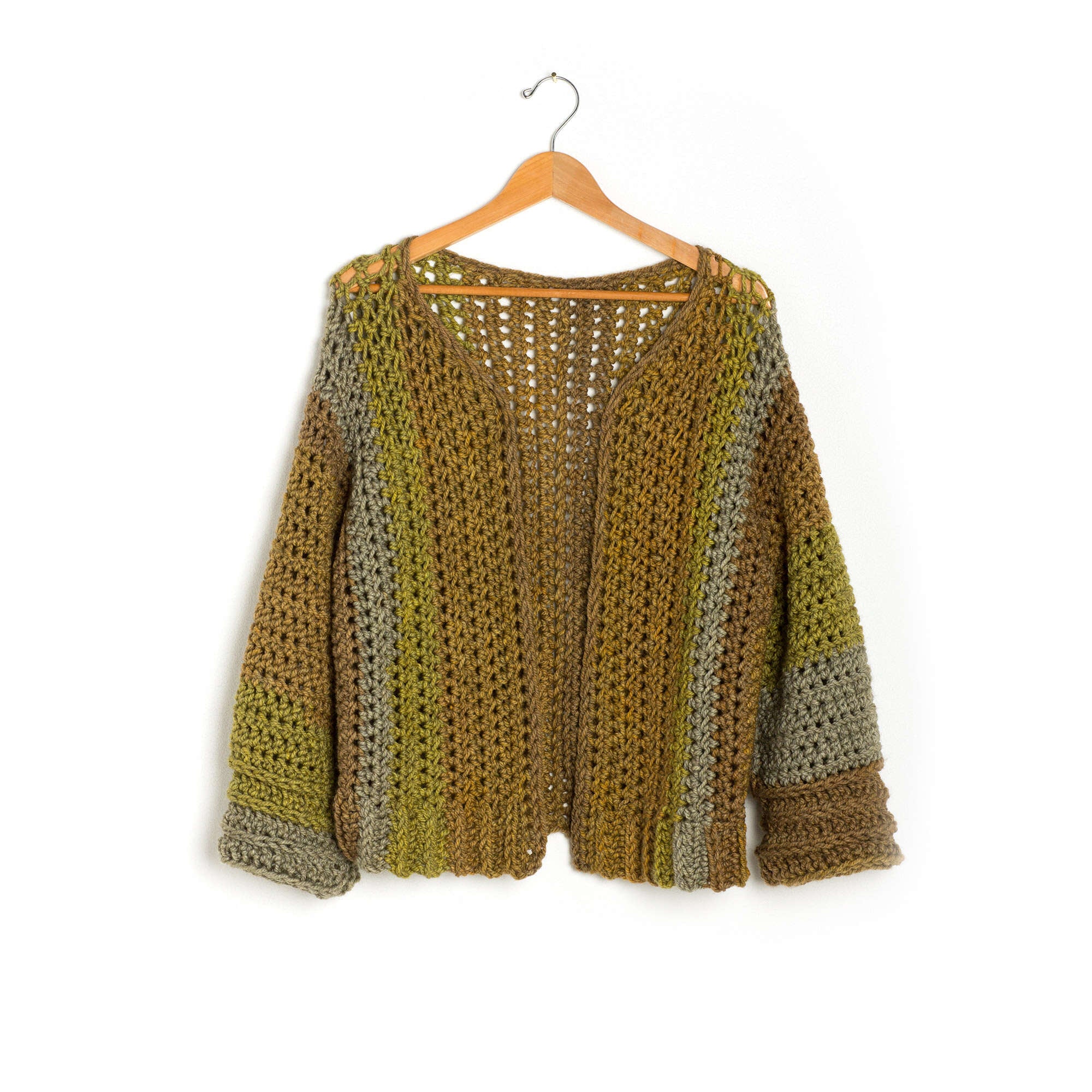 Caron Crochet Boxy Cardigan — crochet cardigan pattern photo from Yarnspirations