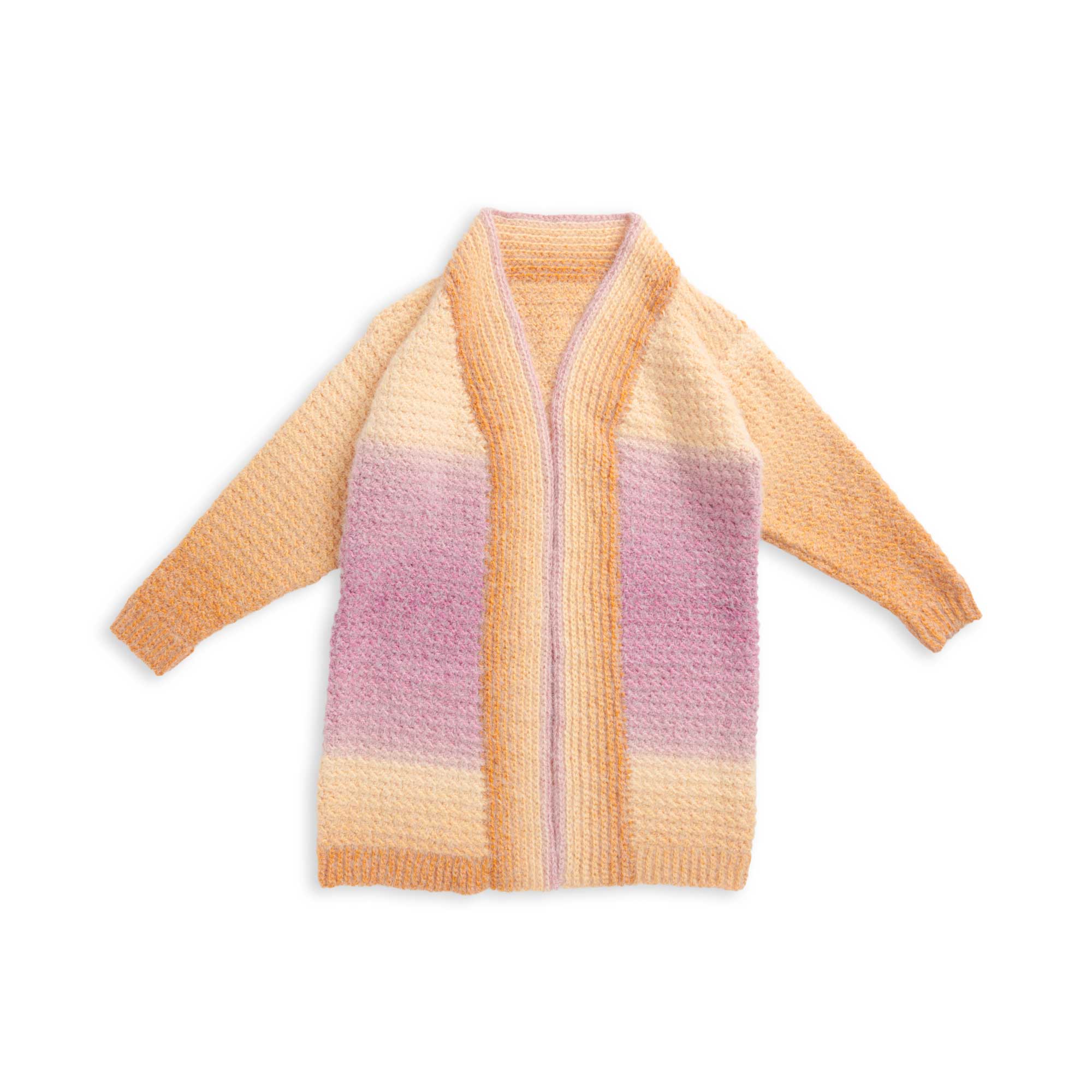 12 Easy Free Crochet Cardigan Patterns for Relaxed Everyday Layers 7 Caron Crochet Slounge Cardigan — crochet cardigan pattern photo from Yarnspirations