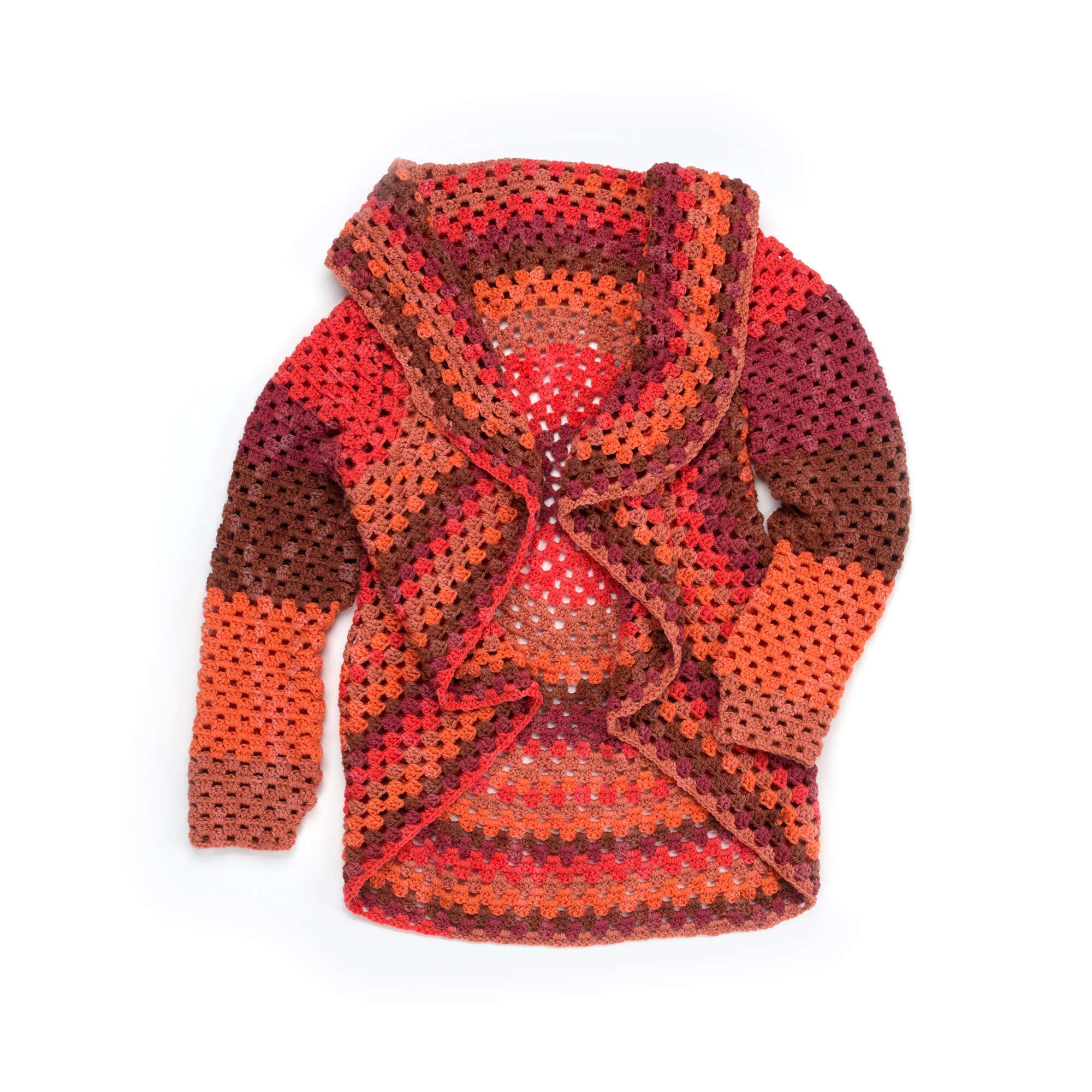 Caron Granny Stripes Crochet Cardigan — crochet cardigan pattern photo from Yarnspirations