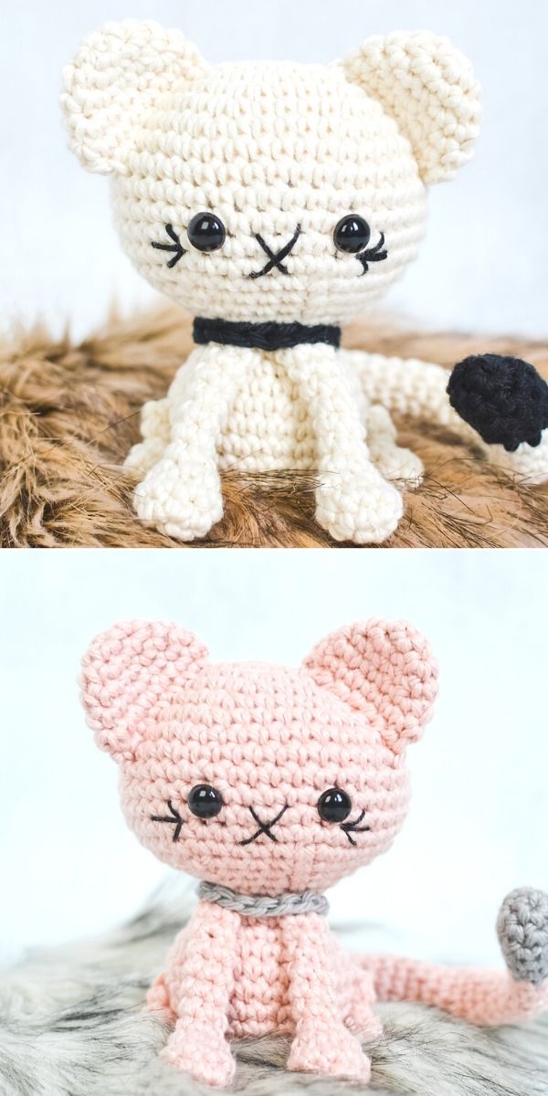 5 Free Mini Crochet Cat Patterns for Keychains and Tiny Gifts 4 Small amigurumi cat by Keke Grace