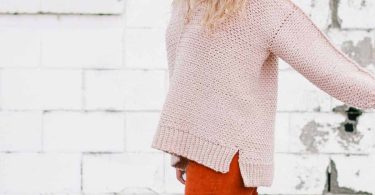 Celestial Casual Pullover crochet garment shown in the original pattern photograph