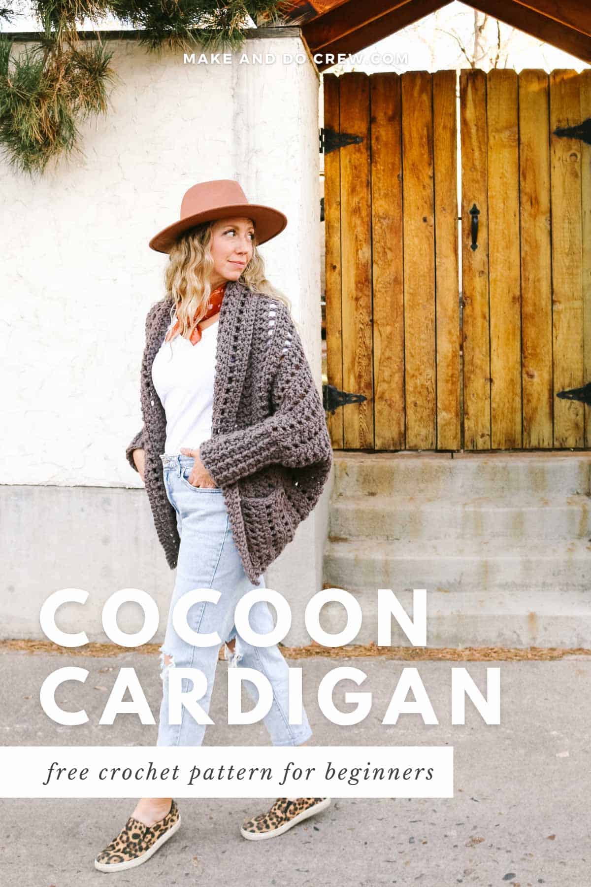 Dwell Cocoon Cardigan — crochet cardigan pattern photo from Make & Do Crew