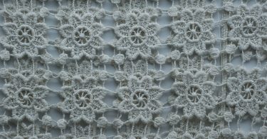 Open lace crochet mesh showing the airy filet crochet structure