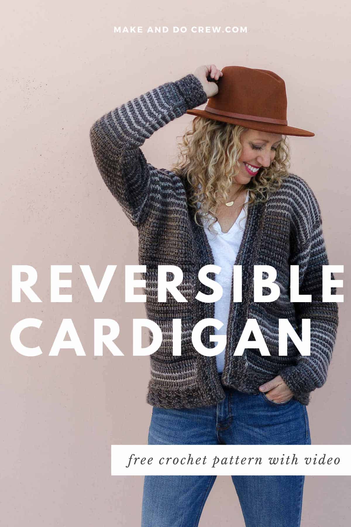Mercantile Tunisian Cardigan — crochet cardigan pattern photo from Make & Do Crew