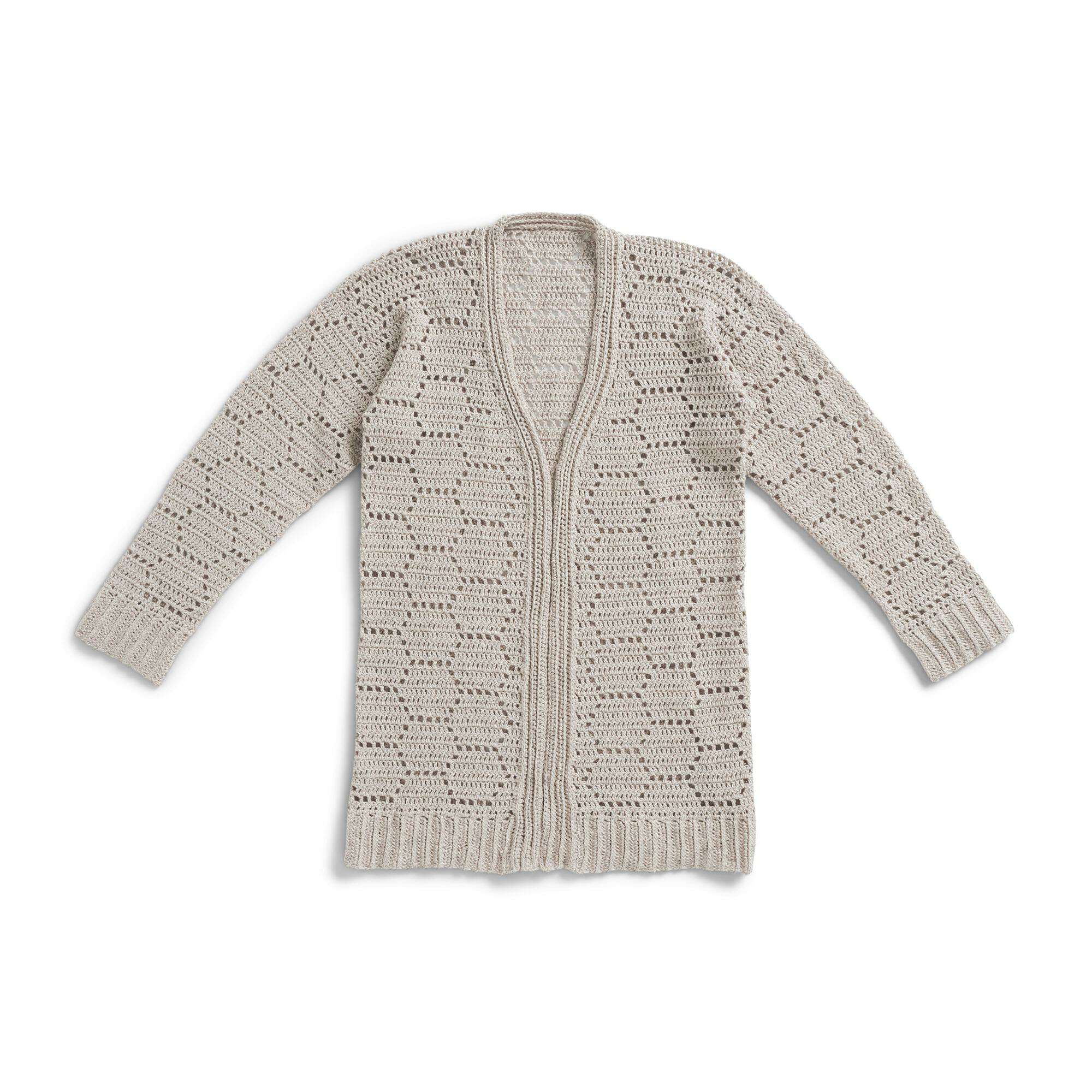 Patons Balmy Beach Crochet Cardigan — crochet cardigan pattern photo from Yarnspirations