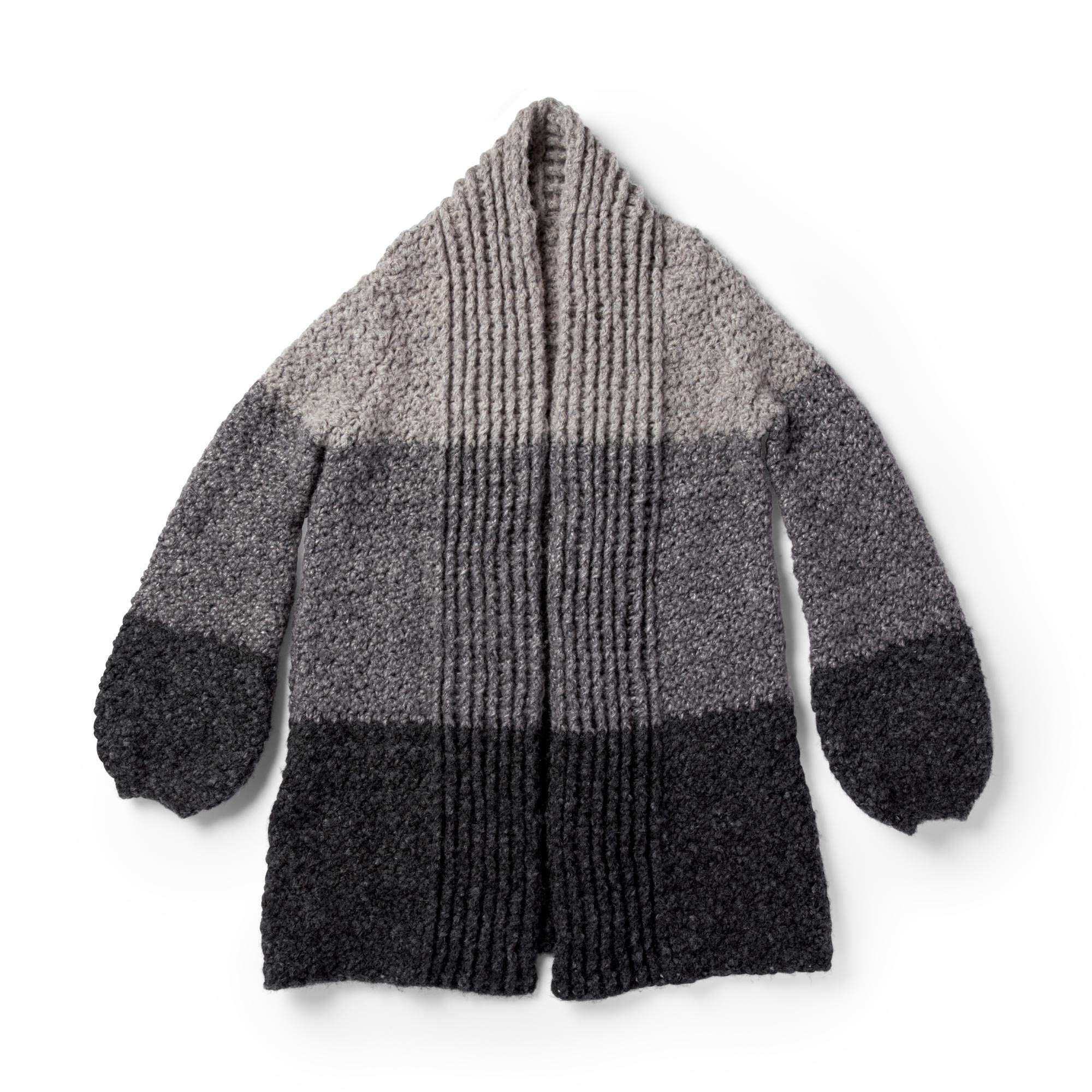 Patons Cozy Crochet Cardigan — crochet cardigan pattern photo from Yarnspirations
