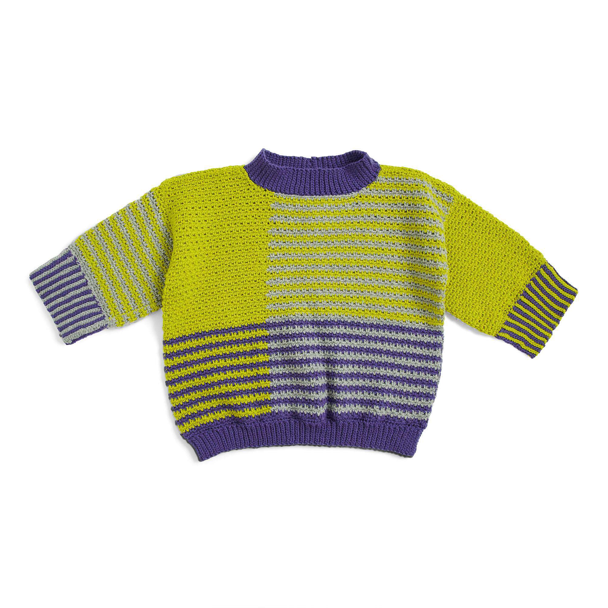 Patons Crochet Blocked & Cropped Pullover original crochet pullover photograph