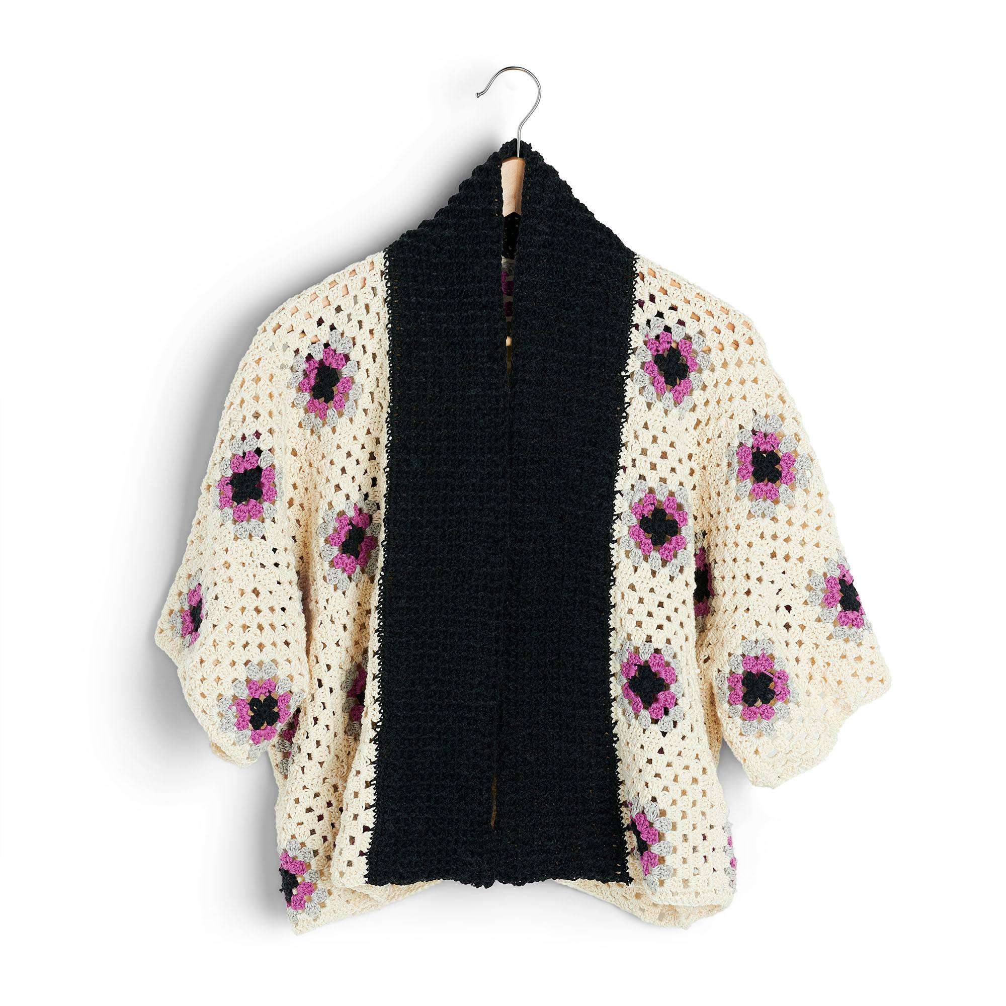 Patons Crochet Granny Cardigan — crochet cardigan pattern photo from Yarnspirations