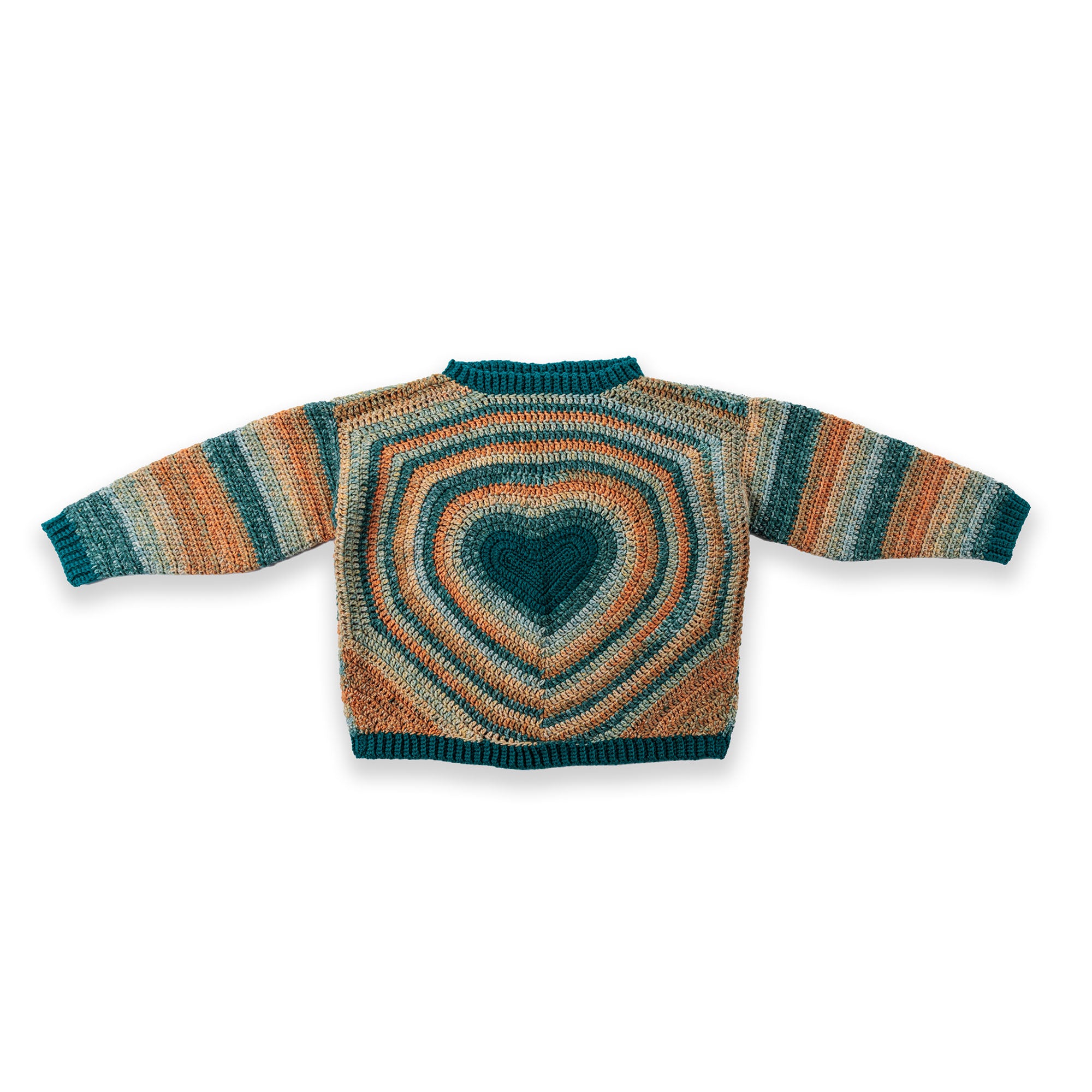 Red Heart Crochet From the Heart Sweater crochet sweater shown in the original Yarnspirations photograph