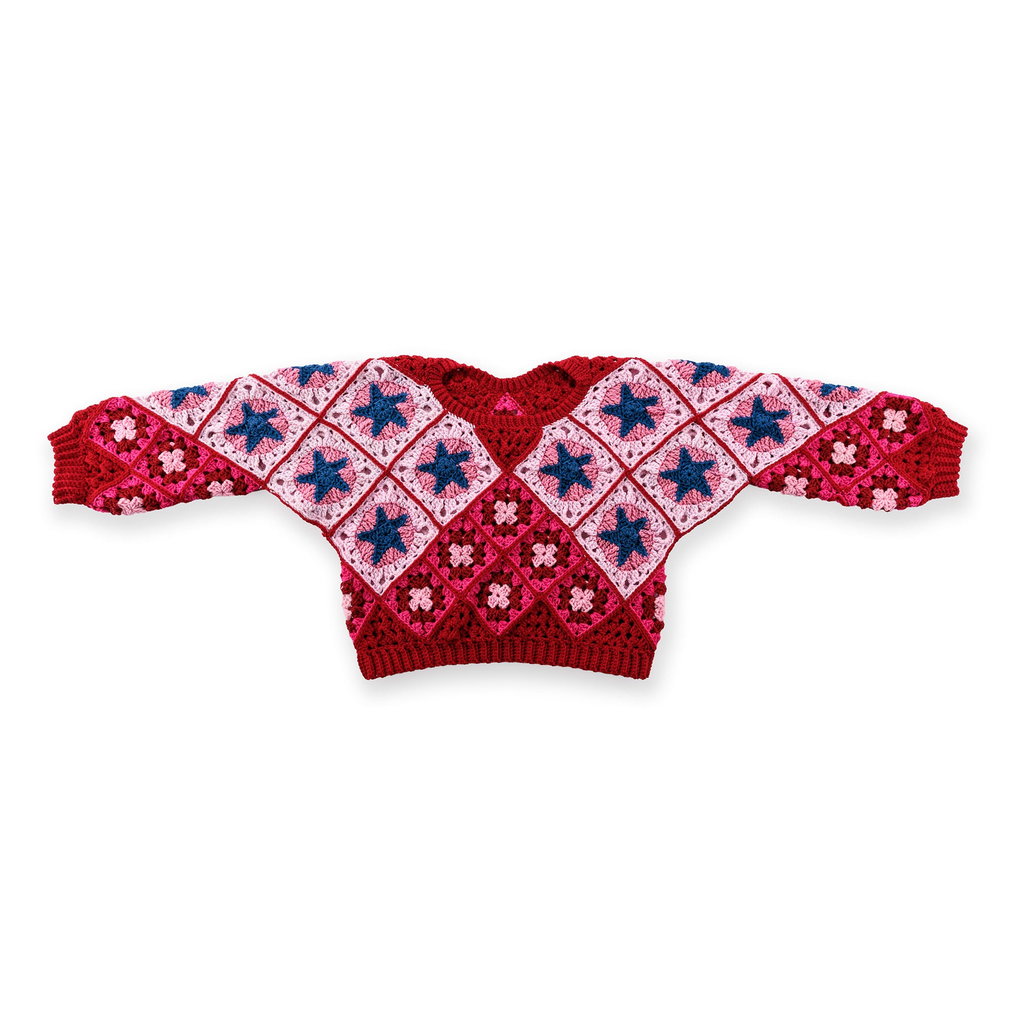 Red Heart Crochet Spotlight Pullover original crochet pullover photograph