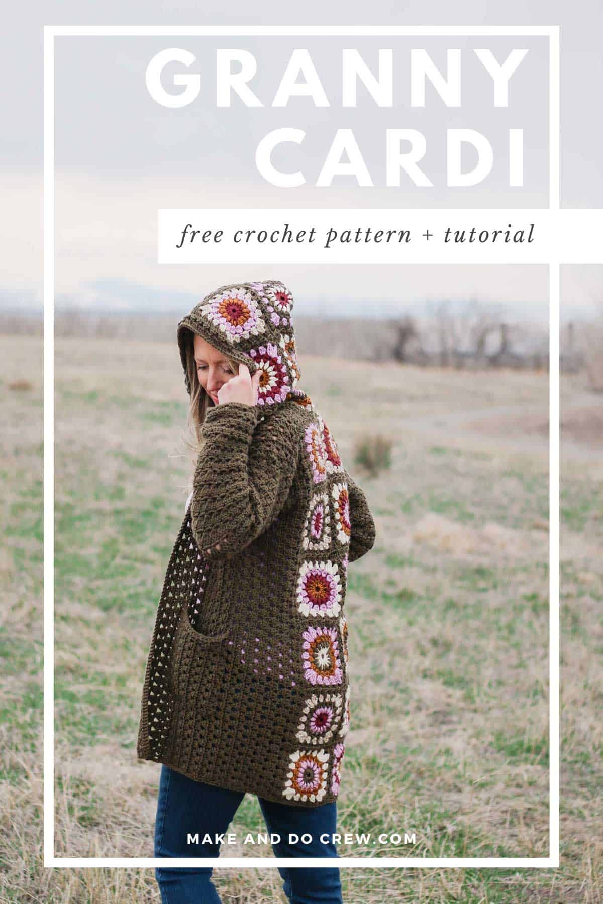 Revival Granny Square Cardigan — crochet cardigan pattern photo from Make & Do Crew