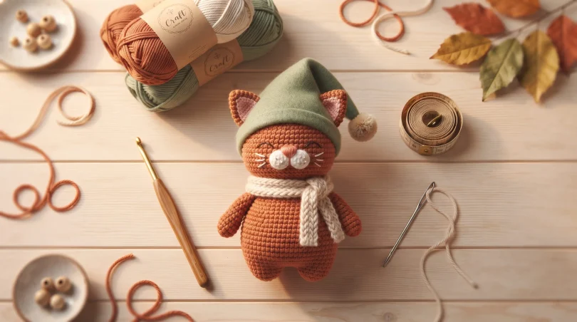 cozy cat gnome crochet pattern