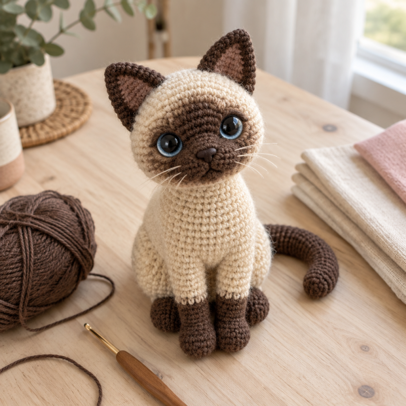 Free Amigurumi Siamese Cat Crochet Pattern: A Step-by-Step Guide